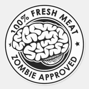 Zombie goedgekeurd ronde sticker