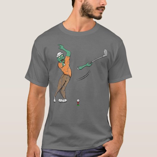 Zombie-golfer golfen Halloween-horror eng T-shirt (Voorkant)