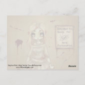 Zombie gothic meisje schattig briefkaart ondood (Achterkant)