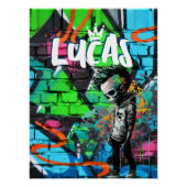 Zombie Graffiti Kamer Decoratie Monogram Deur (Voorkant)