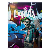 Zombie Graffiti Kamer Decoratie Monogram Deur  (Voorkant)