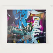 Zombie Graffiti Kamerdecoratie Monogram Wandkleed (Voorkant (horizontaal))