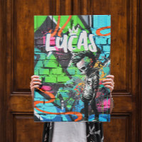 Zombie Graffiti Room Decor Monogram Dedeur