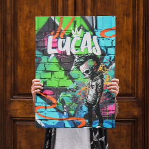 Zombie Graffiti Room Decor Monogram Dedeur Perfect Poster