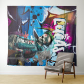 Zombie Graffiti Room Décor Monogram Wandkleed (In Situ (horizontaal))