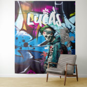 Zombie Graffiti Room Décor Monogram Wandkleed (In situ)