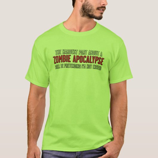 Zombie grappig shirt (Voorkant)