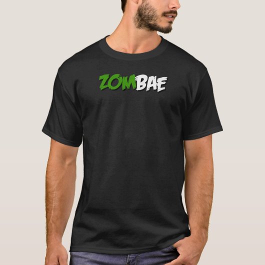 zombie grappige zombie bae zombae Raglan Baseball T-shirt (Voorkant)