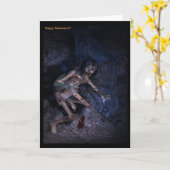 zombie-graven hallowenkaart kaart (Gele Bloem)