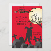Zombie Graveyard Halloween Party Cemetary Kaart (Voorkant)