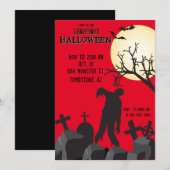Zombie Graveyard Halloween Party Cemetary Kaart (Voorkant / Achterkant)