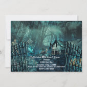 Zombie Graveyard Halloween Party Uitnodigingen (Achterkant)