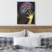 Zombie Graveyard Hand die Haunted Art bereikt Canvas Afdruk (Insitu (Slaapkamer))
