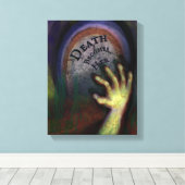 Zombie Graveyard Hand die Haunted Art bereikt Canvas Afdruk (Insitu (Houten vloer))
