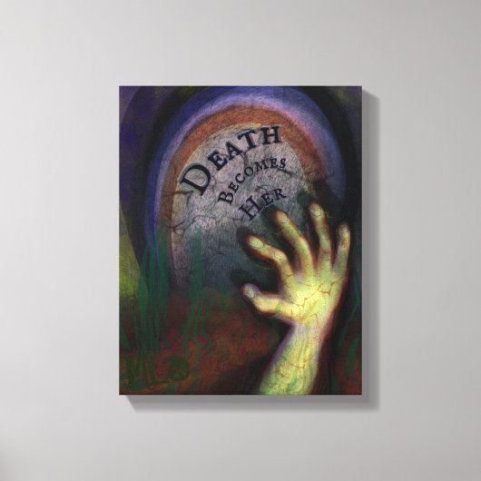 Zombie Graveyard Hand die Haunted Art bereikt Canvas Afdruk (Voorkant)