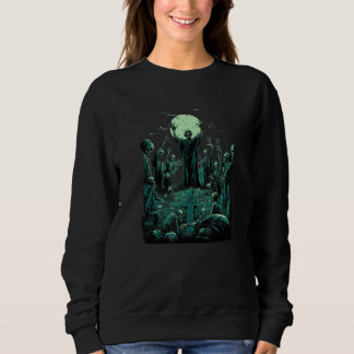 Zombie Graveyard Moon Skeleton For Mom and Dad Boy Trui