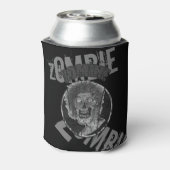 Zombie-grijs/zwart-gedempt uiterlijk grafisch blikjeskoeler (Blikje Achterkant)