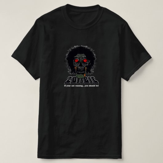 ZOMBIE GROEN GEZICHT T-SHIRT (Design voorkant)