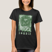 Zombie-Groen Wit versteld T-shirt (Voorkant)