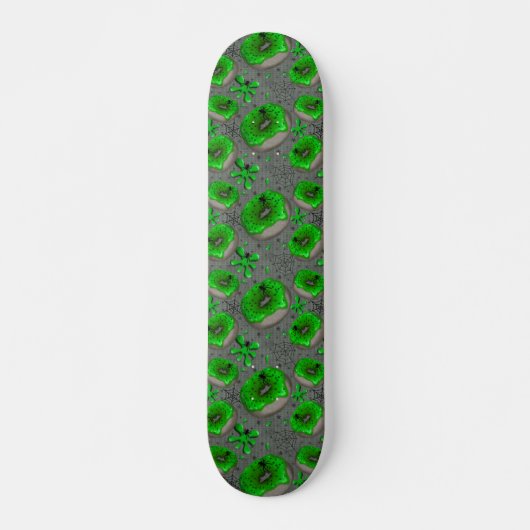 Zombie-groene slijmdonuts persoonlijk skateboard (Voorkant)