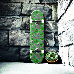 Zombie-groene slijmdonuts persoonlijk skateboard