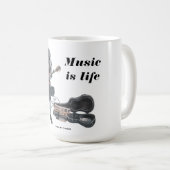 Zombie Guitar Musician Coffee Mok (Voorkant rechts)