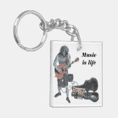 Zombie Guitar Musician Life Sleutelhanger (Voorkant Links)