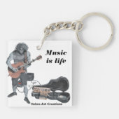 Zombie Guitar Musician Life Sleutelhanger (Achterkant)