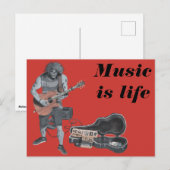 Zombie Guitar Rock Musician Fantasy Art Briefkaart (Voorkant / Achterkant)