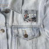 Zombie Guitar Rock Musician Fantasy Art Button (In situ)