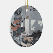 Zombie Guitar Rock Musician Fantasy Art Ornament (Rechts)