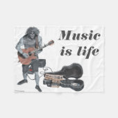 Zombie Guitar Rock Muzikant Fantasy Art Blanket Fleece Deken (Voorkant (Horizontaal))