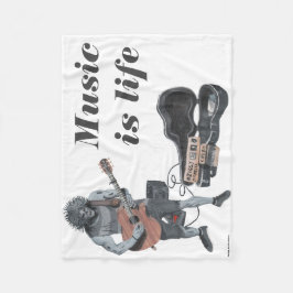 Zombie Guitar Rock Muzikant Fantasy Art Blanket Fleece Deken
