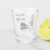 Zombie Guitar Rock Muzikant Fantasy Art Shot Glas (Achterkant)