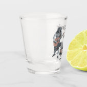 Zombie Guitar Rock Muzikant Fantasy Art Shot Glas (Links)