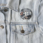 Zombie Guitar Street Musician Fantasy Art Button (In situ)