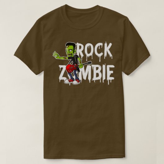 Zombie Guitar Undode Halloween Music T-shirt (Design voorkant)