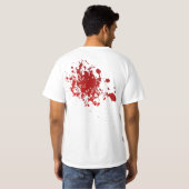 Zombie Halloween bloedspatenknara shirt (Achterkant volledig)