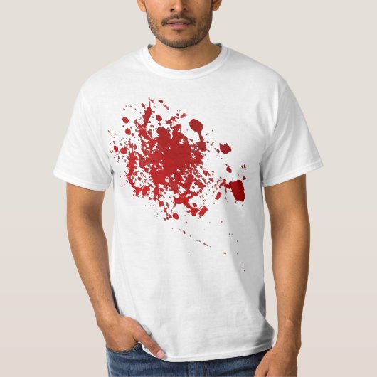 Zombie Halloween bloedspatenknara shirt (Voorkant)