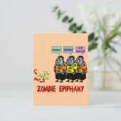 Zombie Halloween Briefkaart (Staand voorkant)
