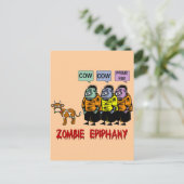 Zombie Halloween Briefkaart (Staand voorkant)