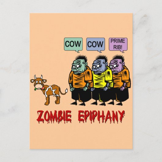 Zombie Halloween Briefkaart (Voorkant)