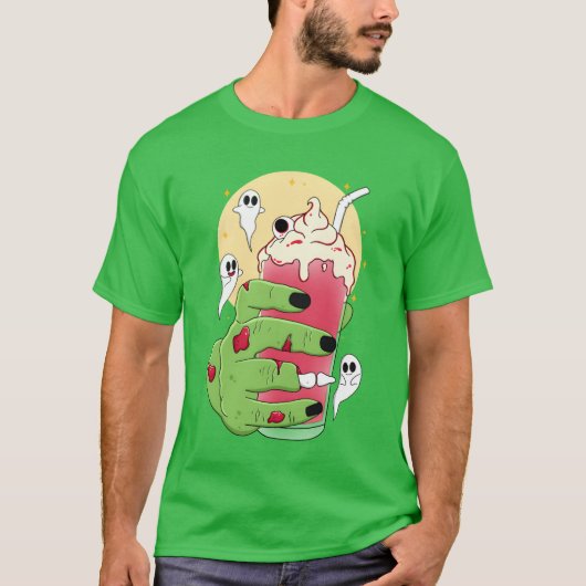 Zombie Halloween Drink Boy T-shirt (Voorkant)