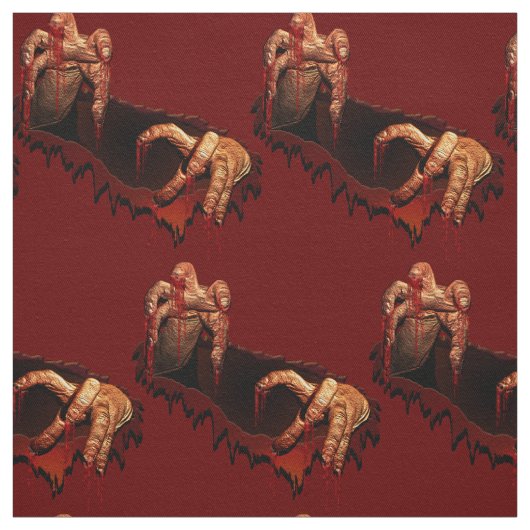 Zombie Halloween Fabric Custom Halloween Fabrics Stof (Swatch)