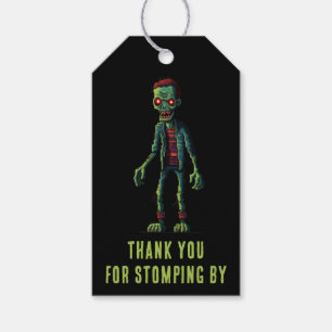 Zombie Halloween Feest Griezeldonk Black Bedankt Cadeaulabel