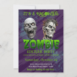Zombie Halloween-feest Skelet Griezelen Apocalyps Kaart