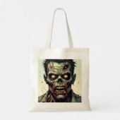 Zombie Halloween gepersonaliseerde Trick or treat Tote Bag (Achterkant)
