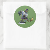 Zombie Halloween Hockey Player aanpassen Ronde Sticker (Tas)
