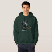 Zombie Halloween Hockey Player Funny Mannen Hoodie (Voorkant volledig)