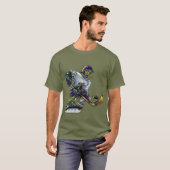 Zombie Halloween Hockey Player Funny Mannen T-shirt (Voorkant volledig)